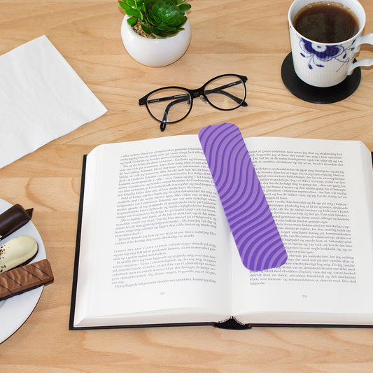 Bogmærke bølge mønster lilla