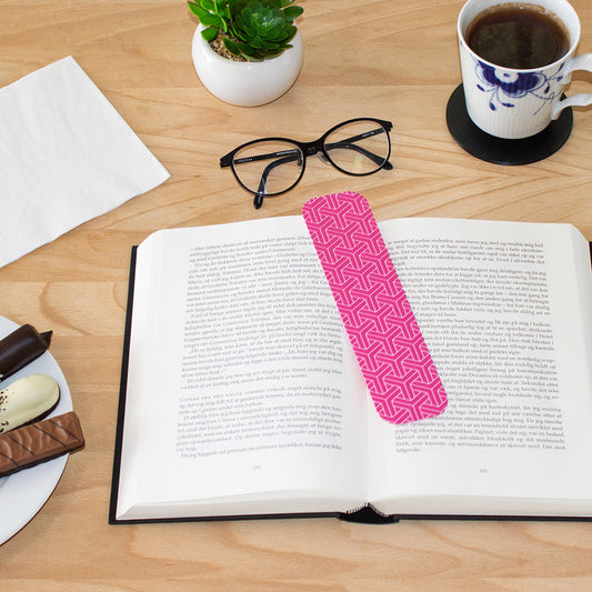 Bogmærke geometrisk mønster pink