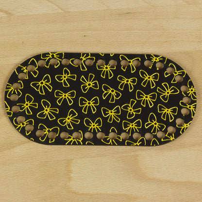 Oval bund med sløjfer 18x9 cm