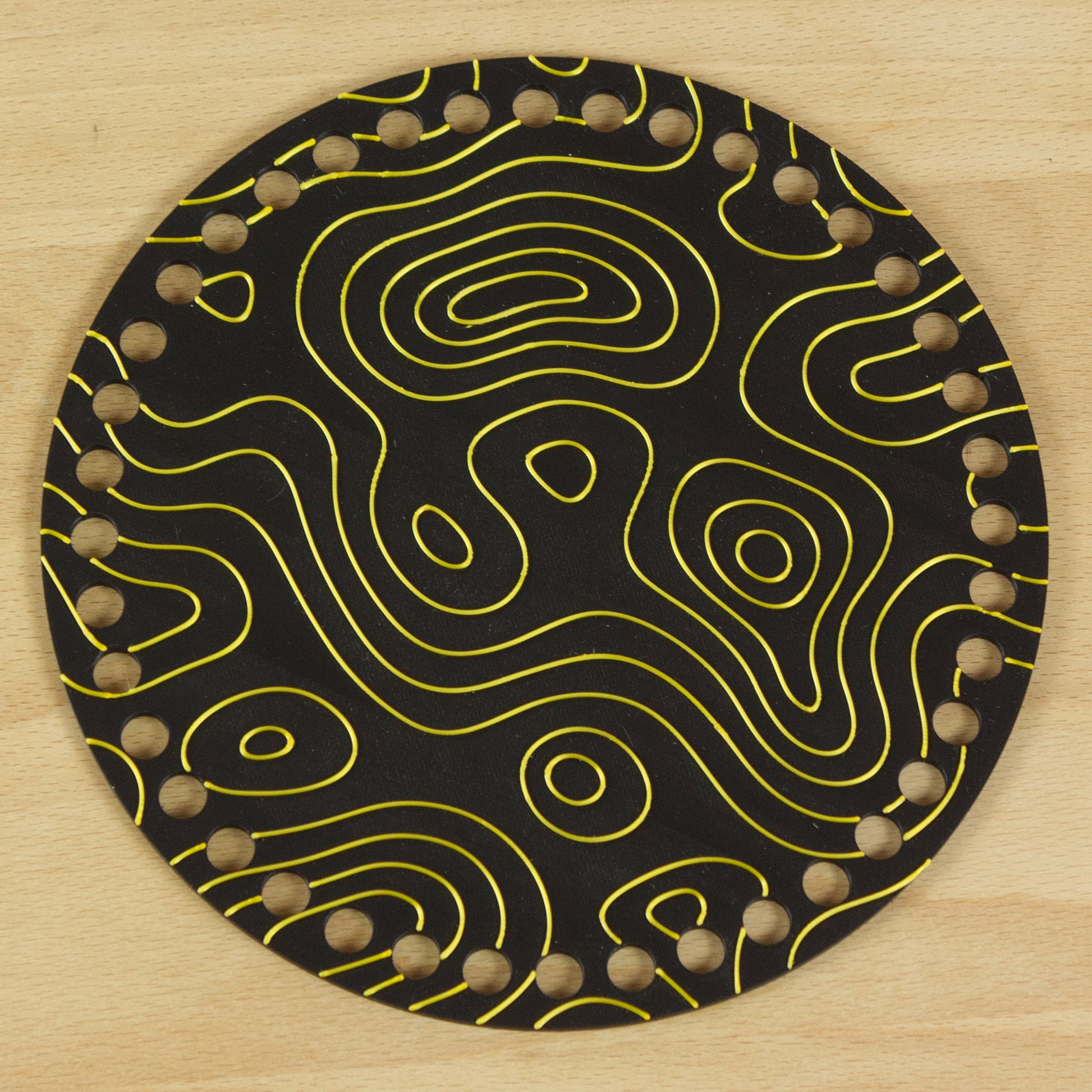 Runde bunde med bølger 17 cm