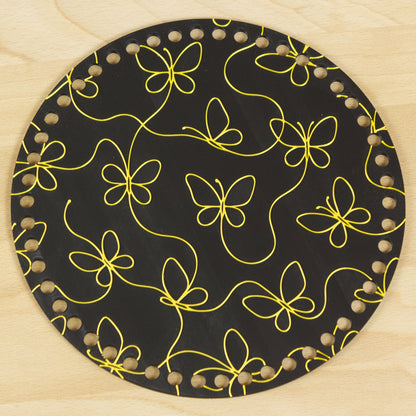 Rund bund med sommerfugle 22 cm